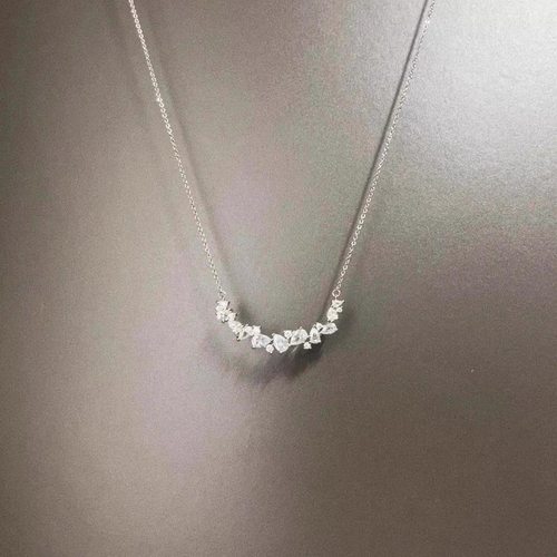 Vintage古着 Zircon wisteria flower项链