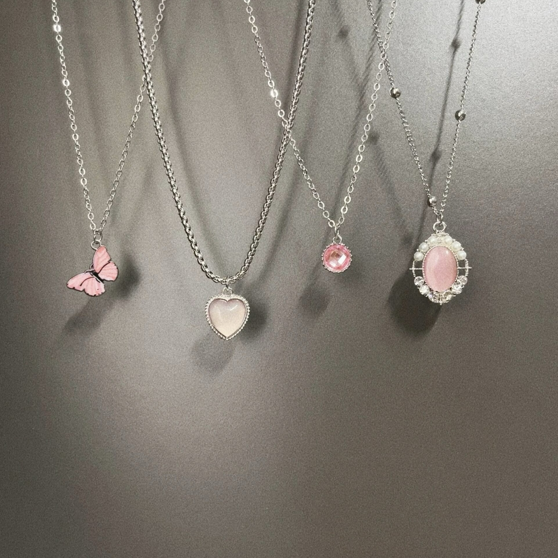 Vintage古着 Pink Garden项链