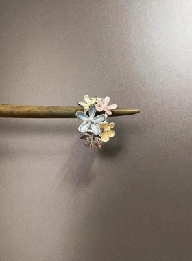 Vintage古着 Oil-dropping daisies戒指