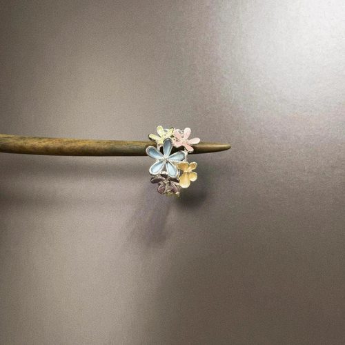 Vintage古着 Oil-dropping daisies戒指