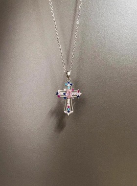 Vintage古着 Rainbow Cross项链