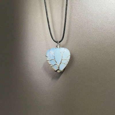 Vintage古着 Blue Crystal Love项链
