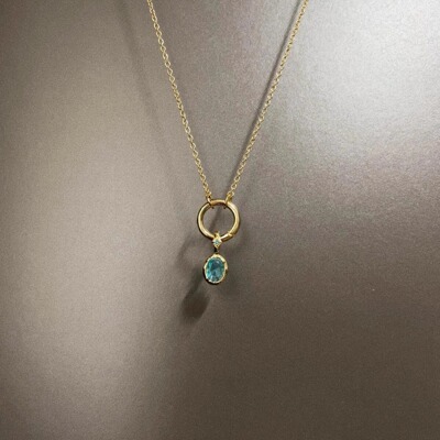 Vintage古着 Emerald birthday stone项链