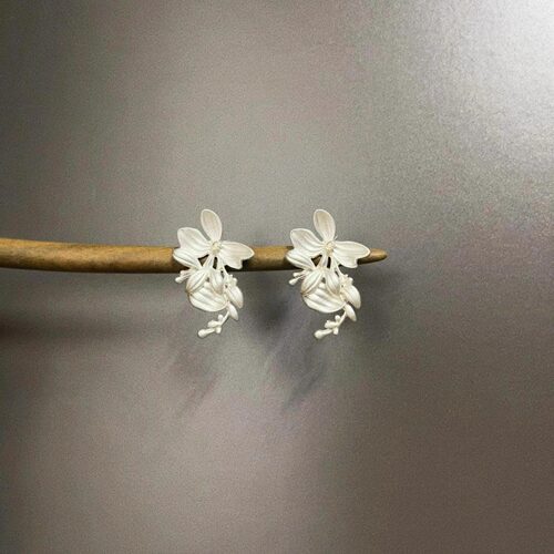 Vintage古着 Pure forsythia flower耳饰