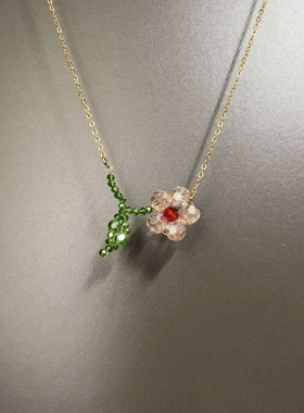 Vintage古着 Glazed flowers项链