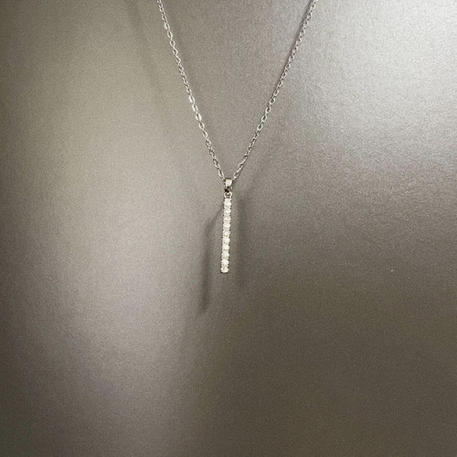 Vintage古着 One-word zircon项链