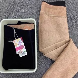 兰茜卡9923女冬季加绒加厚一线裆小黑裤550g打底裤保暖长裤