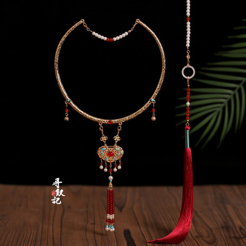 汉服古风项链晚新中式婚礼明制婚服项圈明风马面裙配饰璎珞流苏