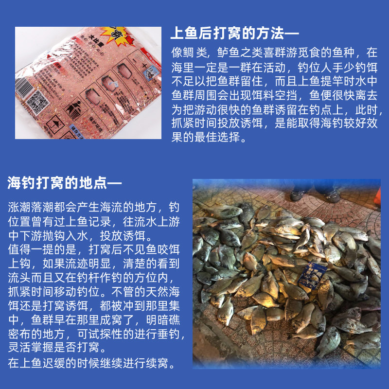 海钓窝料 黑鲷鲻鱼乌头鱼饵诱霸矶钓打窝粉大比重窝料钓饵2.5公斤