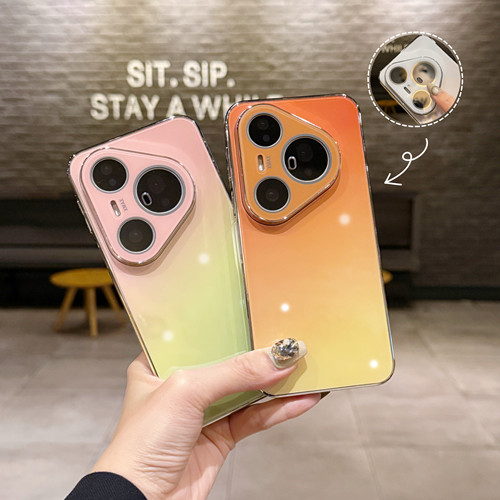 渐变玻璃手机壳适用华为Pura 90Promax保护套华为Pura70 Pro p80 pro外壳Mate60/70/80 Pro时尚Mate80Promax