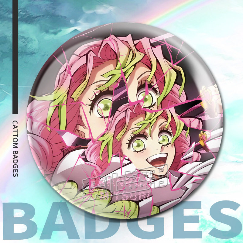 鬼灭之刃吧唧周边吧唧反光加厚谷子徽章时透无一郎富冈义勇蝴蝶忍