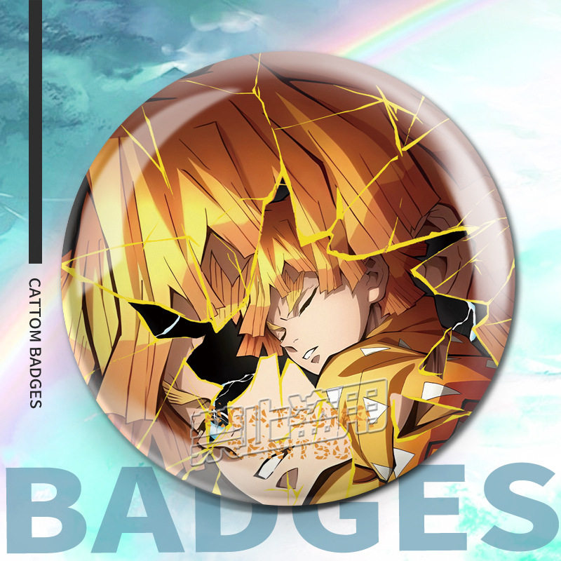 鬼灭之刃吧唧周边吧唧反光加厚谷子徽章时透无一郎富冈义勇蝴蝶忍