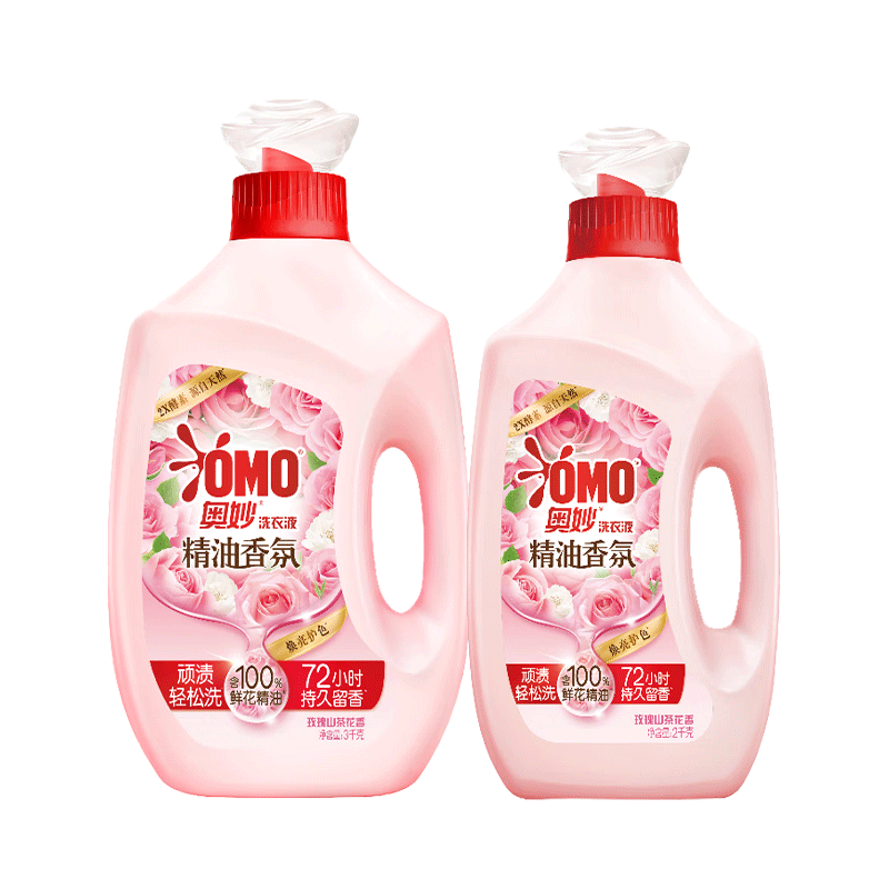 奥妙玫瑰精油香氛香水洗衣液持久留香洁净去顽渍柔顺护衣官方正品