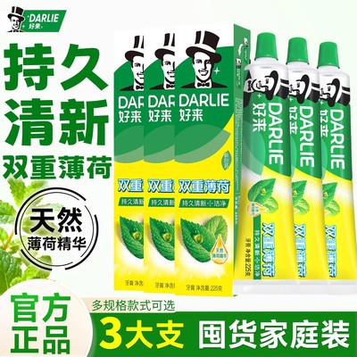DARLIE好来(原黑人)牙膏双重薄荷呵护牙龈清新口气口腔官方正品