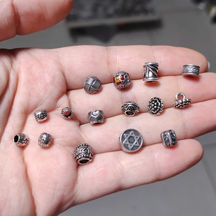 355 S925纯银手链项链小配件diy手作串珠材料配饰散珠100元 包邮