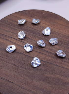 7 8mmS925纯银白色碎银手链项链配件diy手作材料100元包邮616 8