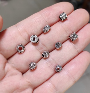 468 包邮 S925纯银手链项链小配件diy手作串珠材料隔片飞碟100元