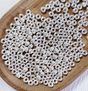 S925纯银6mm毛线球白色亮银配件diy手链项链配饰100元 包邮