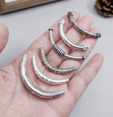 泰国清迈手工银管弯管diy配件材料手链项链配饰100元包邮139 8