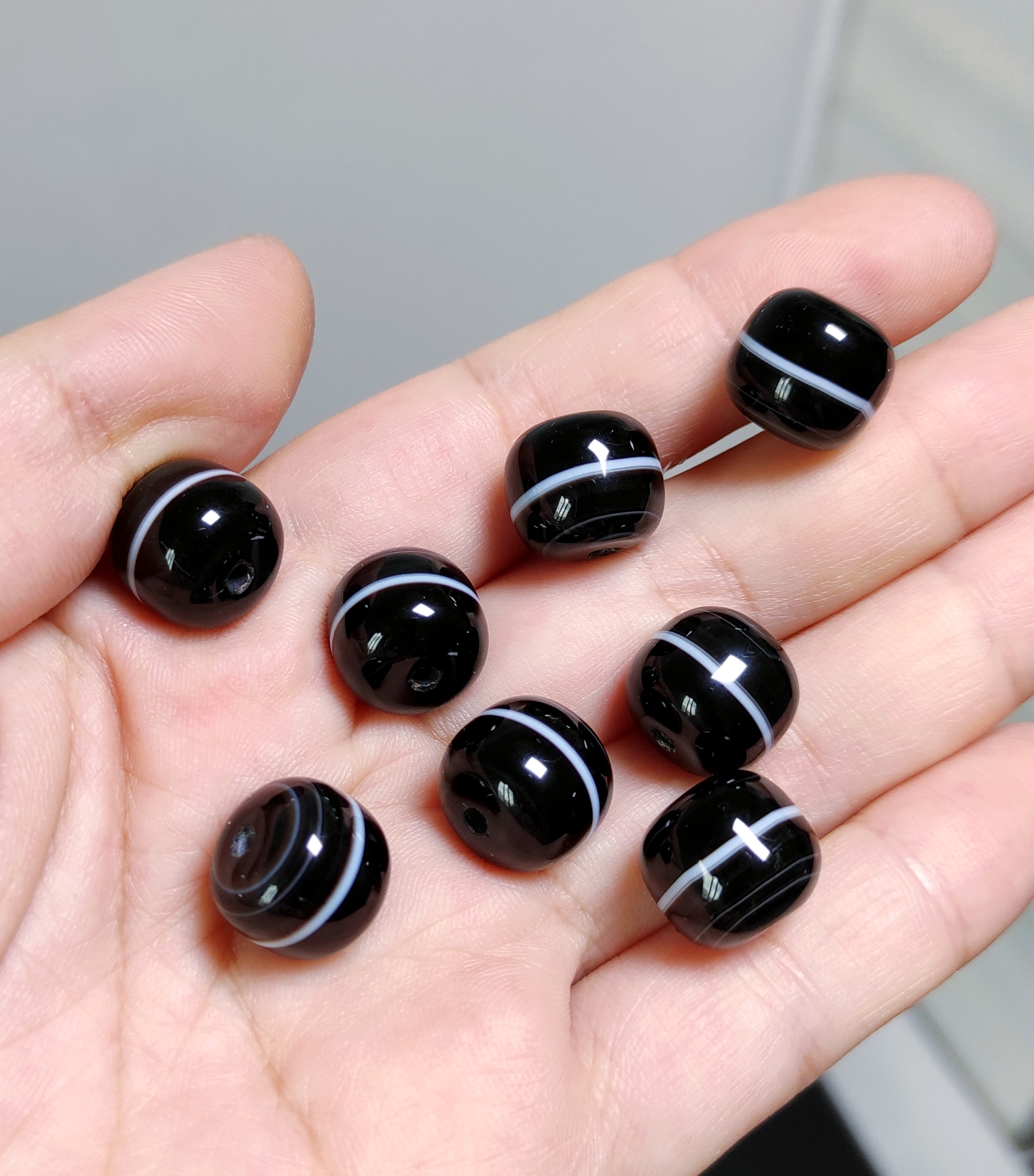 11.3*12.5天然一线药师玛瑙散珠文玩手串手链项链DIY材料饰品配件