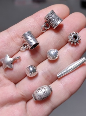 泰国清迈手工银手链项链配件diy手作串珠滴流材料100元包邮464 8