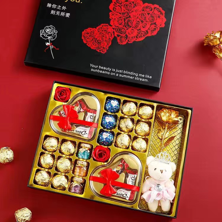 圣诞节情人节礼物女生闺蜜diy巧克力玫瑰创意生日实用少女心礼品