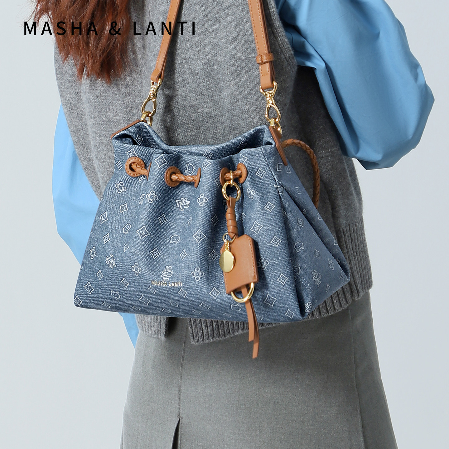 马莎兰缇浪琴包小众高级感2025秋冬新款单肩大容量斜挎托特包包女