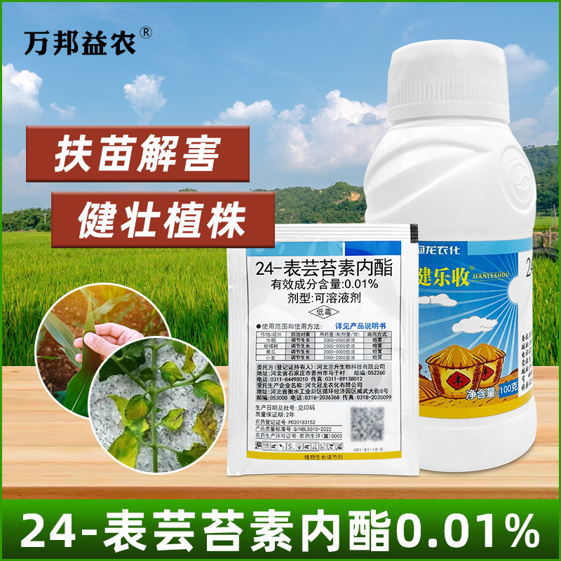 0.01%芸苔素内脂酯小麦黄瓜解药害植物调节生长云台素生长调节剂