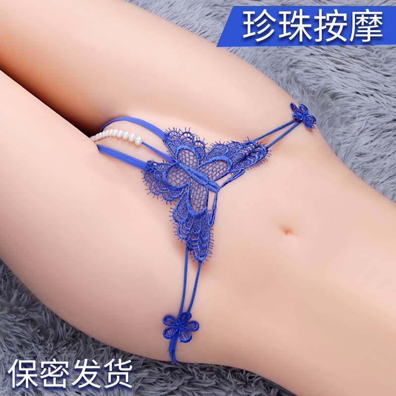 维多利亚内裤女内蕾丝边性感迷人少女新款刺绣镂空蝴蝶轻薄丁字裤
