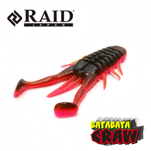 日本进口RAID路亚饵BatbataCraw倒钓 自由 德州 卡罗钓组虾型软饵