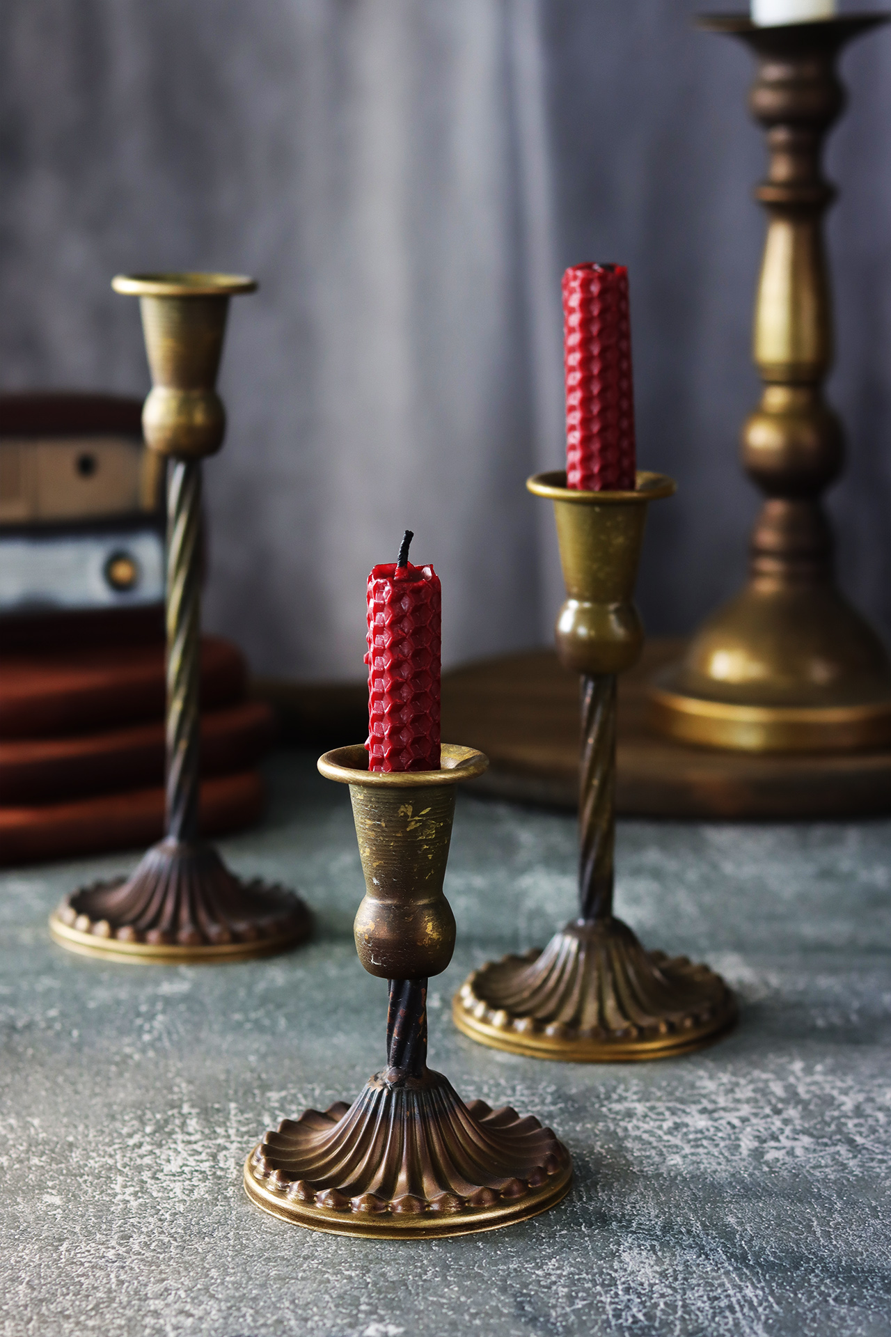 复古怀旧烛光晚餐金属烛台做旧