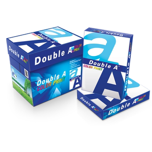 Double A/达伯埃90gA4打印纸彩打印复印纸彩色印刷双面打印加厚学生用办公用品5包A4500张/包整箱批发 开发票