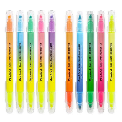 double荧光黄蓝色办公文具用品