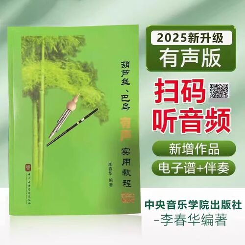 2024新升级葫芦丝巴乌实用教程有声版初学入门基础教材曲乐谱书籍