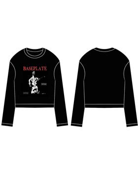 Baseplate“antifascist”康丽数码直喷复古做旧水洗廓形卫衣boxy