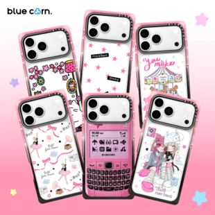 【bluecorn】蓝色苞米树莓黑巧奶方合集适用于苹果iPhone17/16/15/PRO/MAX magsafe磁吸黑粉猫耳方形手机壳