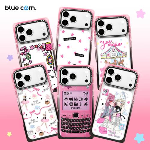 【bluecorn】蓝色苞米树莓黑巧奶方合集适用于苹果iPhone17/16/15/PRO/MAX magsafe磁吸黑粉猫耳方形手机壳