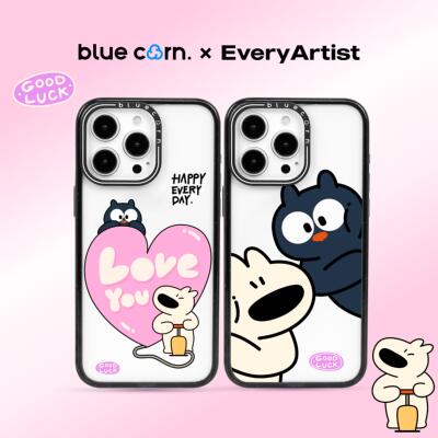 【bluecorn】蓝色苞米原创为你打气 看着你适用于iPhone 17/16/15PRO/MAX magsafe镜面磁吸防摔手机壳保护套