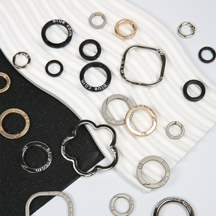 弹簧圈合集多功能手机挂绳钥匙扣五金配件 蓝色苞米 bluecorn