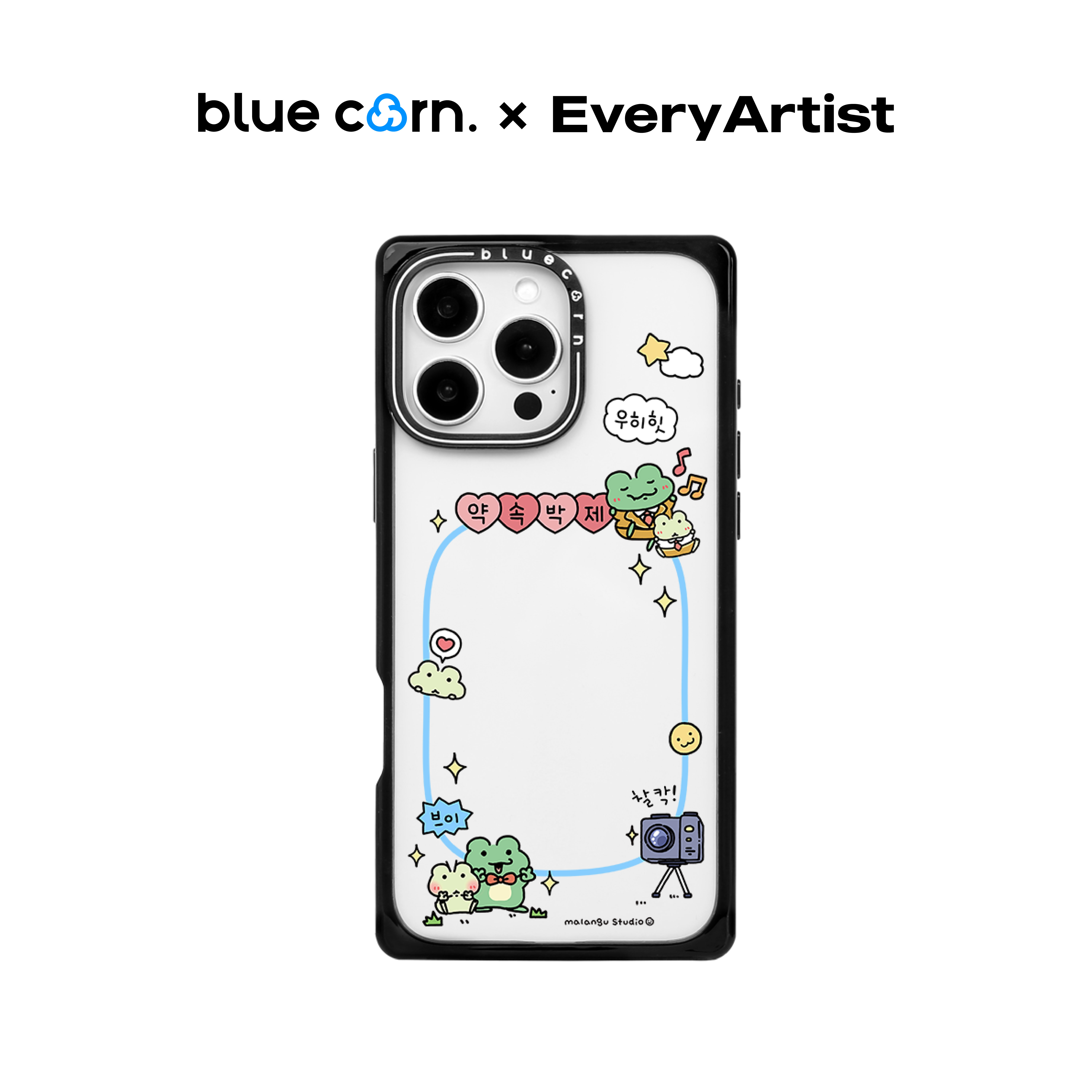 【bluecorn】蓝色苞米和蔼蛙弗兰 小蛙相框适用于iPhone 17/16/14PRO/MAX magsafe镜面磁吸防摔手机壳保护套