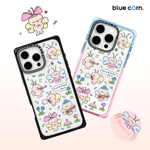 【bluecorn】蓝色苞米原创花花蝴蝶适用于iPhone 18/17/16/15 PRO MAX magsafe磁吸卡通防摔手机壳