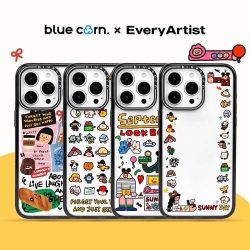 【bluecorn】蓝色苞米阿叮插画艺术家适用于iPhone 17/16/15PRO/MAX magsafe镜面磁吸防摔手机壳全包保护套