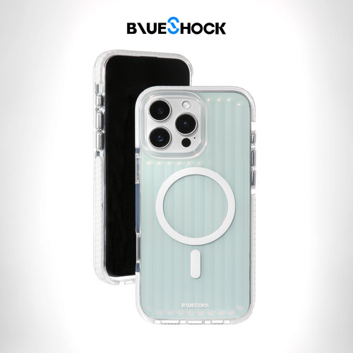 blueshock蓝色苞米旗下原创简约镭射炫彩行李箱 适用于iPhone 17/16/15 PRO MAX 磁吸magsafe全包防摔手机壳