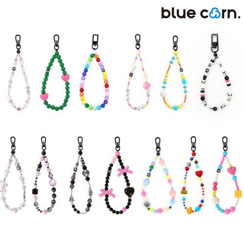 bluecorn伊亚伊串珠腕带合辑通用百搭创意短款手机挂绳适用于苹果