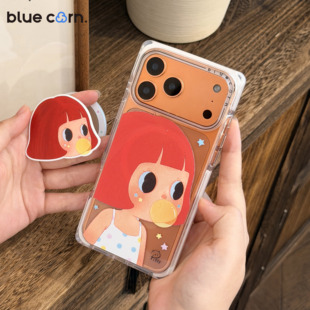 【bluecorn】蓝色苞米piggy插画系列成长的悖论适用于iPhone 17/16/15PRO/MAX magsafe磁吸防摔手机壳保护套