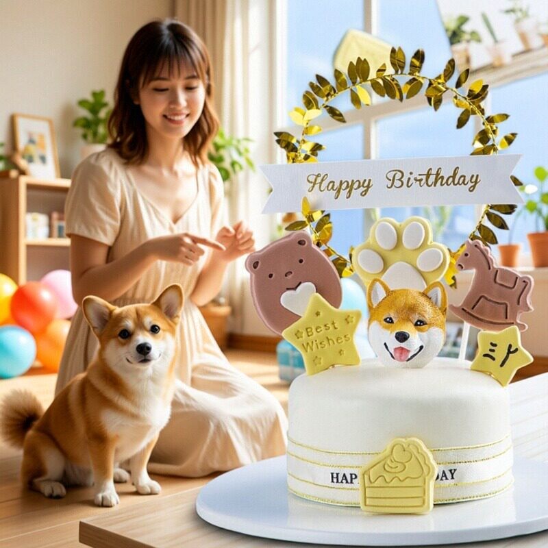 纯肉0添加宠物生日蛋糕猫咪小狗蛋糕牛肉三文鱼送定制头像冰箱贴