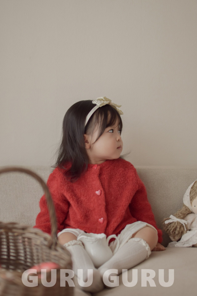 NNKIDS韩国进口正品童装代购女宝宝小童韩系爱心毛绒开衫外套