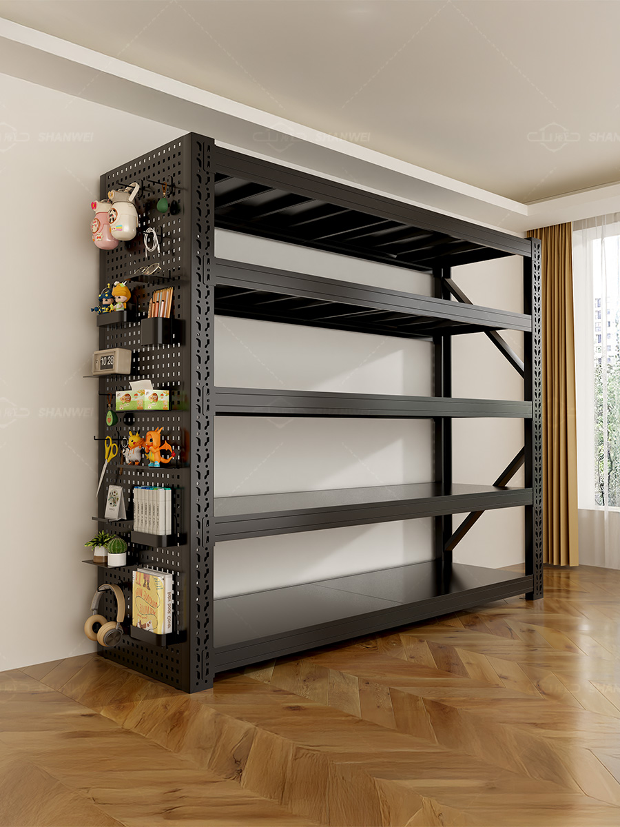 家用货架置物架多层落地仓库储藏室杂物间商用超市钢制收纳架