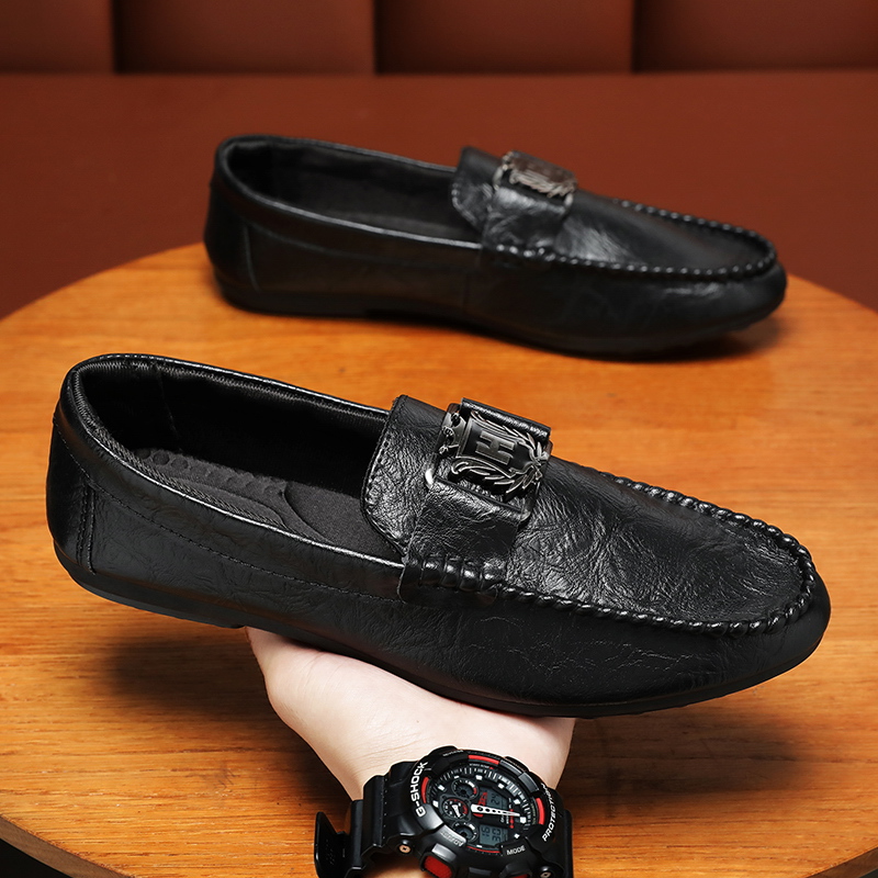 百搭休闲皮鞋豆豆鞋懒人