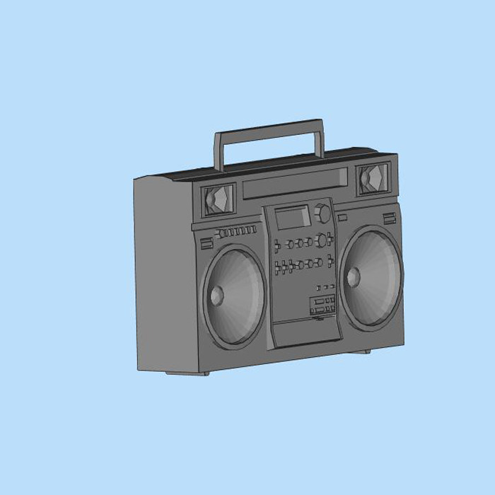 手提式录音机 唱片机模型三维图纸（STL格式）